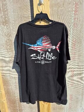 Salt Life Black XLT Rare Tall XL American Swordfish New $32 MSRP